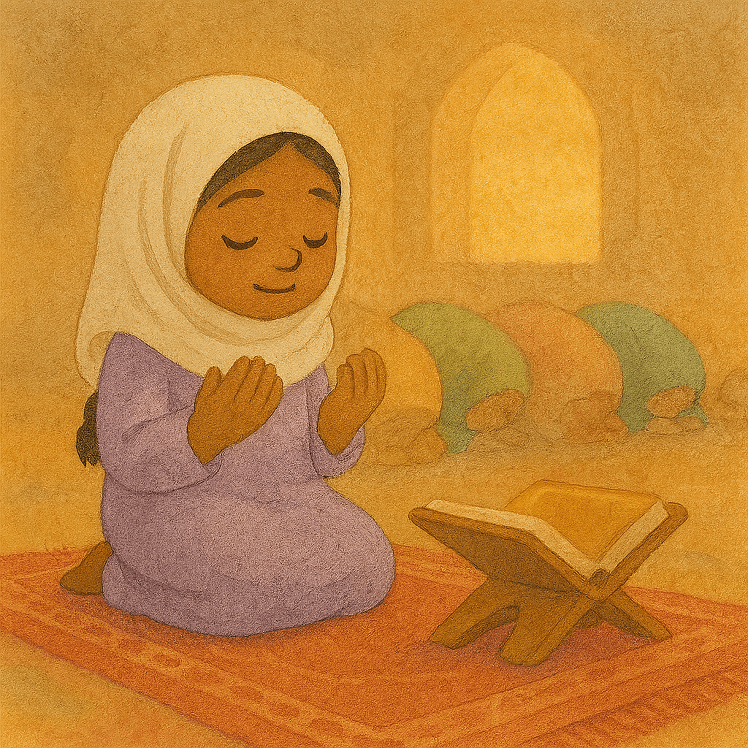 Making dua with open hands